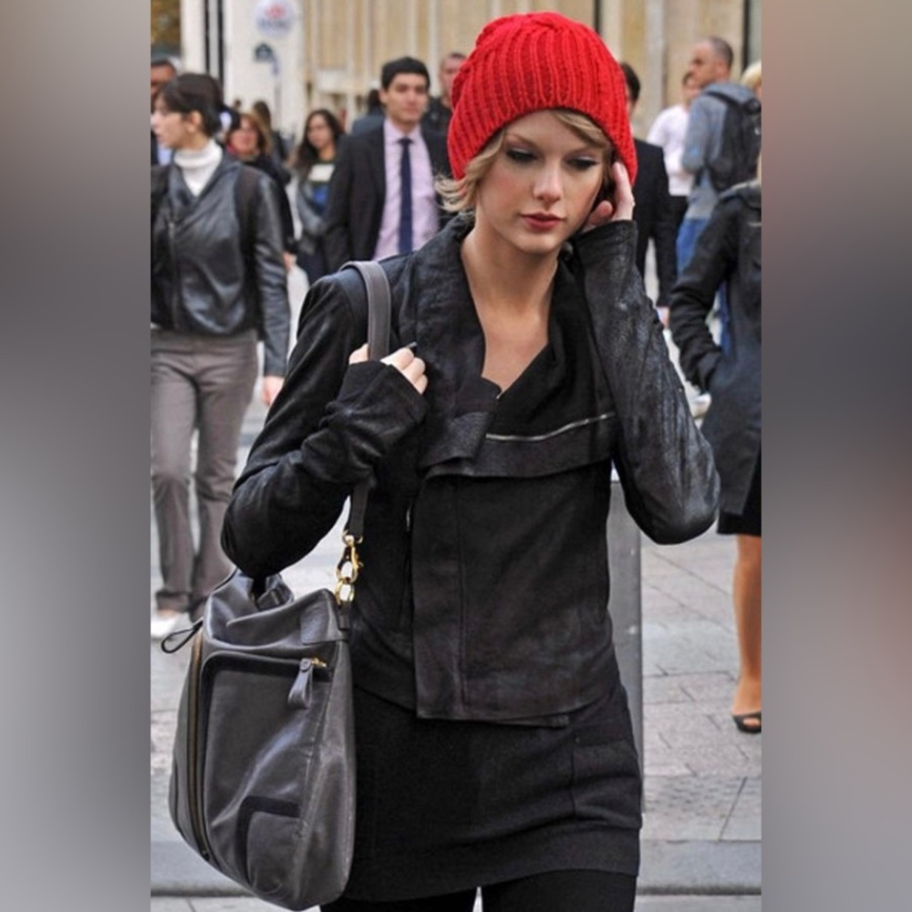 Rick Owens Classic Biker Leather Jacket Black